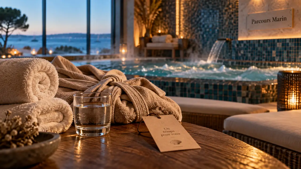 Balneo bassin arcachon : intérieur spa hôtelier avec bassin chauffé Parcours Marin
