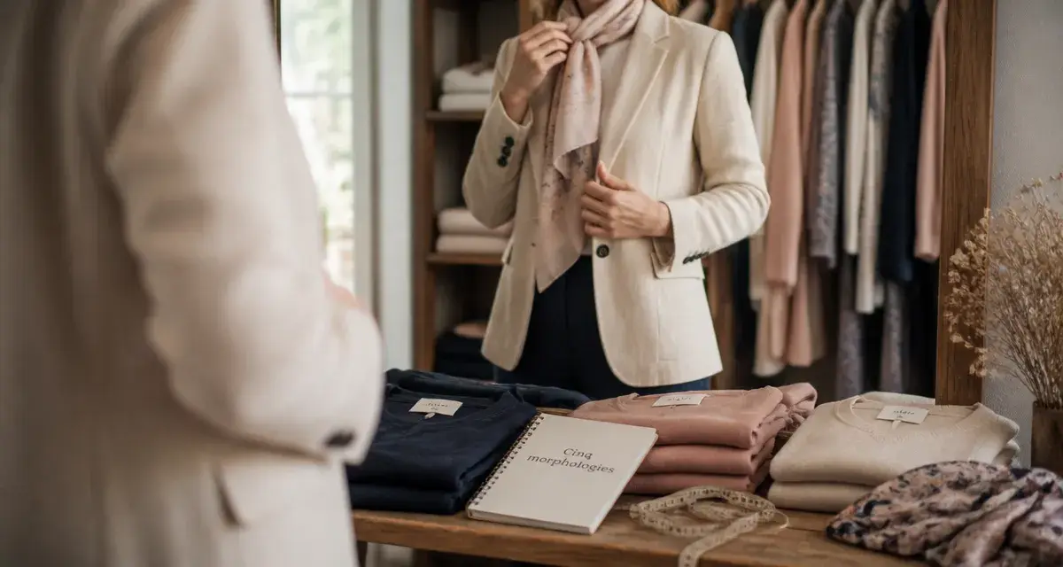 Conseil mode femme : 5 morphologies, garde-robe simplifiée devant le miroir