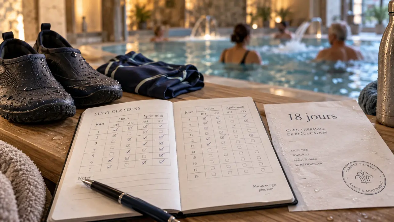 Cure thermale double orientation rhumatologie et perte de poids : carnet médical et piscine thermale sur 18 jours