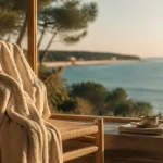 Ile d oleron thalasso, plage de Gatseau, peignoir et tasse de thé