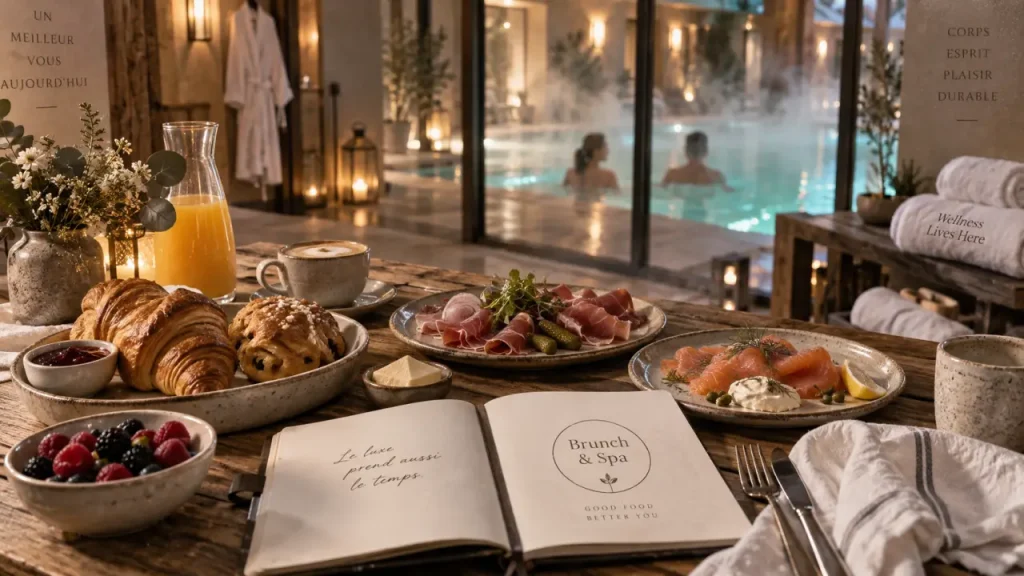 Le brunch spa associe repas gourmand et détente, avec des conditions à vérifier