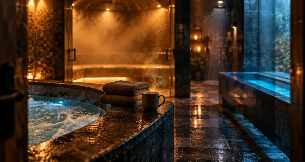 Aquamonts est un spa privatif pour 6 personnes à Saint-Pierre-de-Trivisy