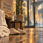 Cure thermale ax Ax-les-Thermes, hall des thermes et soins