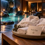 Hotel spa France : accès spa, peignoirs et bassin intérieur